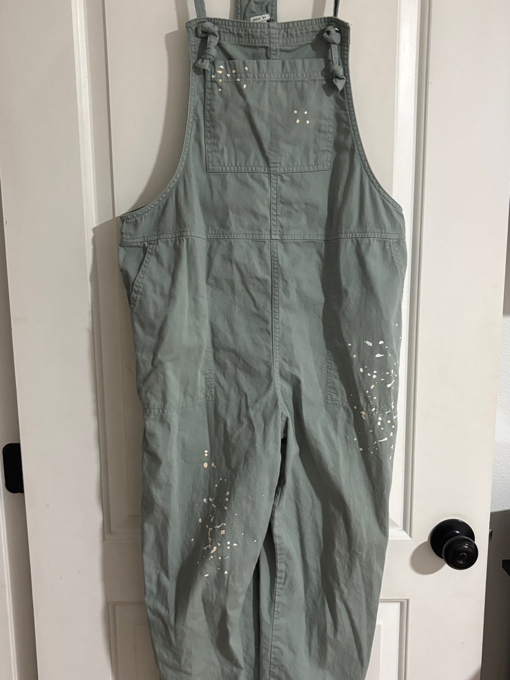 aerie Sage Green Painter-Style Overalls Jumpsuit